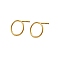 Simple and Stylish S925 Sterling Silver Circle Stud Earrings, Golden
