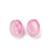 Transparent Glass Beads, Coffee Bean, Baking Paint, Pale Violet Red, 11x8.5x6.5mm, Hole: 1mm