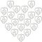 201 Stainless Steel Pendants, Heart with Dog Paw Prints, Stainless Steel Color, 15x15.5x1mm, Hole: 1.2mm, 30pcs/box