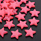 Imitation Jelly Acrylic Beads, Star, Hot Pink, 20.5x22x5mm, Hole: 1.8mm, about 500pcs/500g
