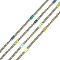 Ion Plating(IP) 304 Stainless Steel Figaro Chains, with Spool, Soldered, Rainbow Color, Link: 2~5.2x1.4x0.9mm, about 32.8 Feet(10m)/roll