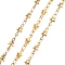 304 Stainless Steel Link Chains, Soldered, Star, with Spool, Golden, 10x4.5x2mm, about 32.8 Feet(10m)/roll