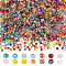 14 Strands 14 Colors Electroplate Glass Beads Strands, AB Color Plated, Faceted, Rondelle, Mixed Color, 4x3mm, Hole: 0.4mm, about 113~115pcs/strand, 41~42cm, 1 strand/color