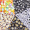 5 Styles Transparent & Opaque Acrylic Beads, Horizontal Hole, Cube with Letter, Mixed Color, 5.5~6x5.5~6x5.5~6mm, Hole: 3~3.5mm, 200pcs/style
