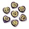 7Pcs 7 Styles Chakra Natural Amethyst Love Heart Ornaments Figurines, Reiki Energy Stone Balancing Meditation Gift, 20x20x6mm, 1pc/style