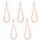 Plastic Beads Pendant Decorations, with Alloy Swivel Clasps, for Bag Ornaments, Light Salmon, 145mm, 5pcs/set