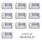 BENECREAT 10 Pack Rectangle Metal Tin Storage Containers Empty Metal Tin Box with Clear Window Lid for Jewelry, Candy, Bead, Coin, Medicine, Sewing