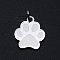 Non-Tarnish 201 Stainless Steel Pet Charms, with Jump Rings, Dog Paw Prints, Stainless Steel Color, 13.5x12x1mm, Hole: 3mm