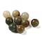 Natural Bodhi Root Beads, Dyed, Buddha Beads, Round, Mixed Color, 11mm, Hole: 1.8mm