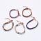 Cowhide Leather Cord Bracelets, with Gemstone Beads and 304 Stainless Steel Sewing Buttons, with Burlap Paking Pouches Drawstring Bags, 8-5/8 inch~9 inch(220~230mm)