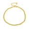 Rack Plating Brass Bracelets, Cadmium Free & Lead Free, Long-Lasting Plated, Real 18K Gold Plated, 7-1/4 inch(18.5cm)