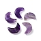 Natural Amethyst Beads, Half Moon, 16x11~12x4~4.5mm, Hole: 1~1.2mm