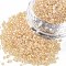 12/0 Grade A Round Glass Seed Beads, Transparent Colours Lustered, Pale Goldenrod, 2x1.5mm, Hole: 0.3mm