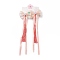 Bowknot Long Ribbon Alligator Hair Clip, with Random Color Tassels, Hanfu Hair Accessories for Teens Girls Gifts, Light Salmon, 213~220x57~60x15~16mm, 2pcs/card