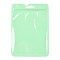 Macaron Color Plastic Yin-yang Zip Lock Bags, Resealable Bags, Self Seal Bags, Top Seal, Rectangle, Pale Green, 25.9x17.9x0.15cm, Unilateral Thickness: 2 Mil(0.05mm)