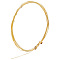 925 Sterling Silver Wire, with Sponge Pad, Golden, 26 Gauge, 0.4mm, about 6.56 Feet(2m)/Box