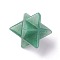 Natural Green Aventurine Beads, No Hole/Undrilled, Merkaba Star, 28x23.5x17mm