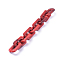 Handmade Acrylic Cable Chains, Imitation Gemstone, Rectangle, Red, 30x20x5mm, about 39.37 inch(1m)/strand