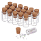 20Pcs Glass Jar Glass Bottles, with Cork Stopper, Bead Containers, Wishing Bottle, Clear, 1.8x1cm, Capacity: 1.5ml(0.05fl. oz)