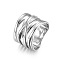 Cross 304 Stainless Steel Finger Rings, Stainless Steel Color, US Size 9(18.9mm)