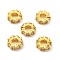 Brass Micro Pave Clear Cubic Zirconia Beads, Long-Lasting Plated, Rack Plating, Flat Round, Golden, 10x3mm, Hole: 4mm
