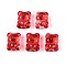 Baking Paint Transparent Glass Beads, Bear with Heart, Red, 20~20.5x14.5~15x13.5~14mm, Hole: 1.5~1.6mm
