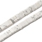 Synthetic Howlite Beads Strands, 2-Hole, Rectangle, 2.5~3x5x2.5mm, Hole: 0.8mm, about 138~140pcs/strand, 15.28''~15.31''(38.8~38.9cm)