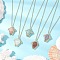 Turtle Faceted Natural Mixed Gemstone Pendant 304 Stainless Steel Cable Chain Necklaces for Women, Golden, 15.87 inch(40.3cm)