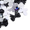 Opaque & Transparent Acrylic Beads, Mixed Shapes, Black, 7.5~33x7.5~43.5x4.5~16mm, Hole: 1.2~4mm, about 470pcs/500g