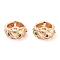 Brass Micro Pave Clear Cubic Zirconia Beads, Cadmium Free & Nickel Free & Lead Free, Flat Round, Real 18K Gold Plated, 9x3.5mm, Hole: 1mm