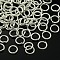 Silver Color Plated Alloy Jump Rings Jewelry Findings, Open Jump Rings, 18 Gauge, 8x1mm, Inner Diameter: 6mm