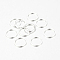 Brass Linking Rings, Nickel Free, Silver Color Plated, 10x1mm