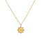 Stainless Steel Clear Cubic Zirconia Star Pendant Cable Chain Necklaces, Golden, 17.72 inch(45cm)