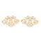 Brass Micro Pave Clear Cubic Zirconia Links Connectors, Long-Lasting Plated, Heart with Virgin Mary, Real 18K Gold Plated, 16.5x26x3mm, Hole: 3.2x3mm