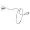 Brass Cuff Bangles for Women, Lead Free & Cadmium Free, Teardrop, Platinum, Inner Diameter: 2-3/8 inch(6.1cm)