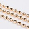 Iron Ball Bead Chains, Soldered, with Spool, Golden, 3.2mm, about 164.04 Feet(50m)/roll
