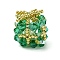 Christmas Seed Beads Beaded Charms, Gift Box Pendants, Lime Green, 22x16x16mm