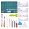 16Pcs Weeding Tools set, with Plastic Scraper Tool, Steel Carving Knifes, Anti-static Tweezers, Iron Scissor, Stainaless Probe, Iron Bead Awls, Stainless Steel Paints Palette Scraper Spatula Knives, Mixed Color, 12.5x4.8x0.2cm