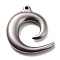 Non-Tarnish 304 Stainless Steel Pendants, Vortex, Stainless Steel Color, 30x26.5x5mm, Hole: 1.8mm