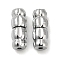 Brass Screw Clasps, Platinum, 10x4mm, Hole: 1mm