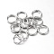 Eco-Friendly PVD Vacuum Plating & Long-Lasting Plated Brass Open Jump Rings, Platinum, 18 Gauge, 8x1mm, Inner Diameter: 6.4mm