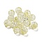 Transparent Spray Painting Crackle Glass Beads, Round, Champagne Yellow, 8mm, Hole: 1.6mm, 300pcs/bag