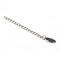 Tarnish Resistant 304 Stainless Steel Chain Extender, with Flat Oval Chain Tab, Stainless Steel Color, 61x3mm