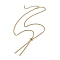 Adjustable 304 Stainless Steel Curb Chains Necklaces Making, with Slide Slider Beads and Lobster Claw Clasps, Golden, 20.47 inch(52cm), Inner Diameter: 0.12 inch(0.3cm)