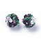Handmade Bumpy Lampwork Beads, Round, Black, 12~13mm, Hole: 1.5~1.6mm