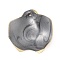 Alloy Enamel Pendants, Flower Petal Shape, Gray, 22x20x4mm, Hole: 1.5mm