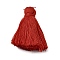 Cotton Tassel Pendants, Dark Red, 45~48x30~36mm