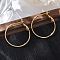 Brass Hoop Earrings, Real 18K Gold Plated, 25x1mm
