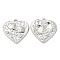 Non-Tarnish 304 Stainless Steel Pendants, Textured, Heart with Skull Charm, Stainless Steel Color, 20x20.5x2mm, Hole: 2.5mm