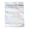 Rectangle Zip Lock Plastic Glitter Holographic Bags, Resealable Bags, Clear, 22x15cm, Hole: 8mm, Unilateral Thickness: 2.3 Mil(0.06mm)